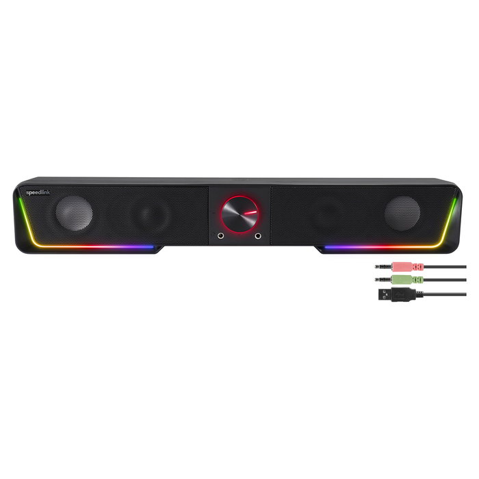 Speedlink Gravity RGB Soundbar Altavoz 6W 2" Negro con USB y Bluetooth