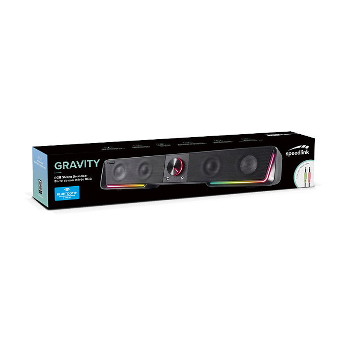 Speedlink Gravity RGB Soundbar Altavoz 6W 2" Negro con USB y Bluetooth