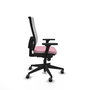 PIQUERAS Y CRESPO Silla de oficina Horna Rosa y Blanco con Mecanismo Sincro