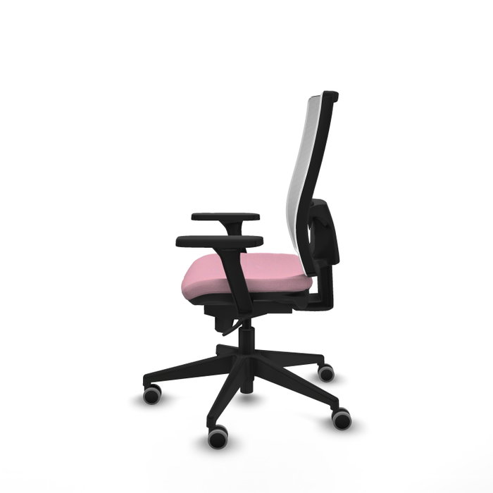 PIQUERAS Y CRESPO Silla de oficina Horna Rosa y Blanco con Mecanismo Sincro PIQUERAS Y CRESPO Silla de oficina Horna Rosa y Blanco con Mecanismo Sincro