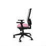 PIQUERAS Y CRESPO Silla de oficina Horna Rosa y Blanco con Mecanismo Sincro