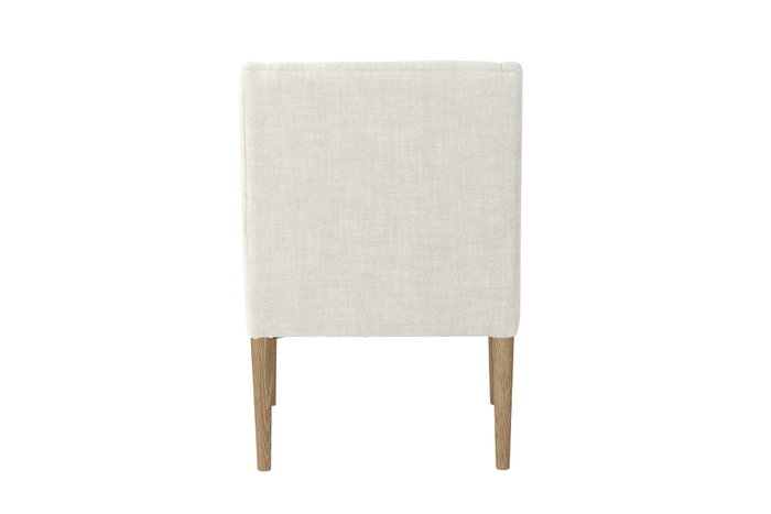 DKD Home Decor Silla de Fresno Tapizada en Poliéster Blanca
