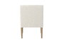 DKD Home Decor Silla de Fresno Tapizada en Poliéster Blanca