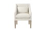 DKD Home Decor Silla de Fresno Tapizada en Poliéster Blanca