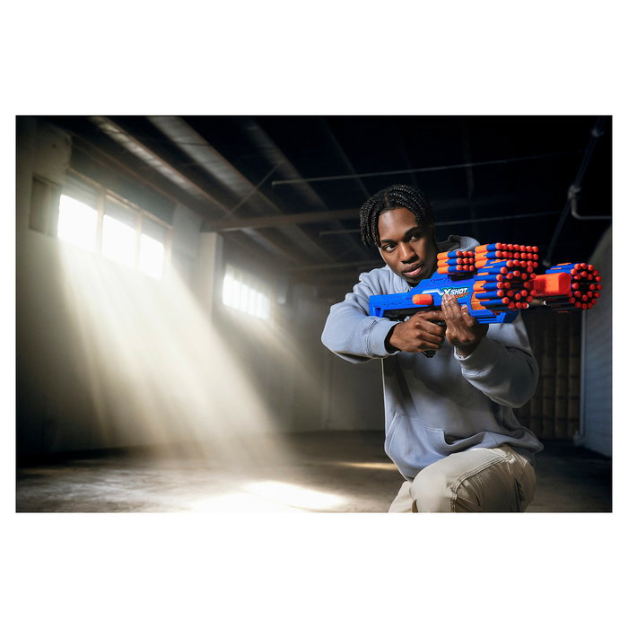 ZURU XSHOT Insanity Berzerko Pistola de juguete con 48 dardos, alcance 27 m, para niños 8+ años, manual en francés