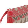 DKD Home Decor Neceser de Algodón Fucsia y Beige Colección FRESA