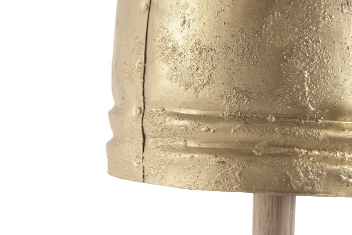 DKD Home Decor Campana de Hierro y Cuerda Dorado Desgastado 16x16x50