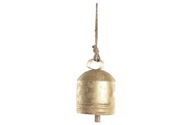 DKD Home Decor Campana de Hierro y Cuerda Dorado Desgastado 16x16x50