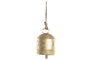DKD Home Decor Campana de Hierro y Cuerda Dorado Desgastado 16x16x50