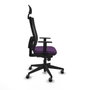 PIQUERAS Y CRESPO Silla de oficina Horna con mecanismo Sincro, Morado y Negro