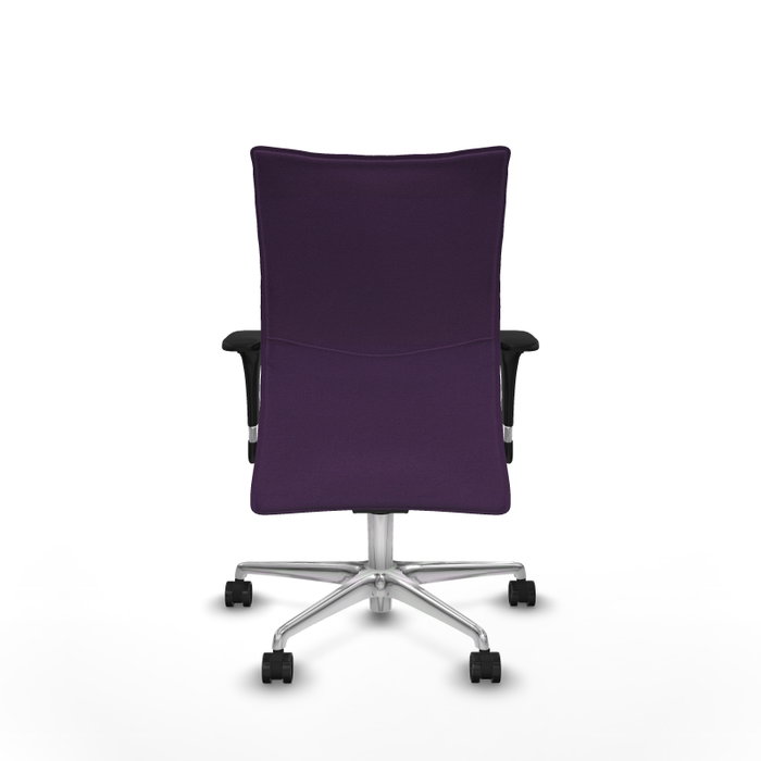 PIQUERAS Y CRESPO Silla Albacete Confidente Morada con Mecanismo Sincro y Base de Aluminio PIQUERAS Y CRESPO Silla Albacete Confidente Morada con Mecanismo Sincro y Base de Aluminio