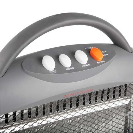 Orbegozo Estufa Halógena BP 5008 A Oscilante 1200W 3 Niveles de Potencia Emisión de Calor Instantánea