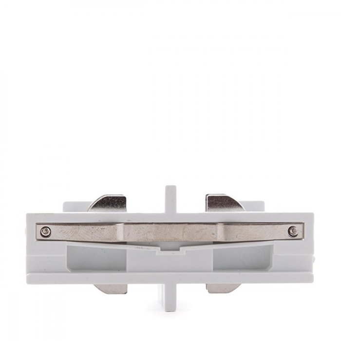 Conector Recto Carril Trifásico Blanco