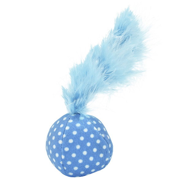 Nayeco Pelota Topos con Pluma y Catnip de 5 cm