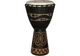 Tanga Djembe 14" Decorado Motivos Africanos Estilo Artesanal Guineano Tanga