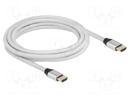 DeLOCK Cable HDMI Ultra High Speed 48 Gbps 8K 60 Hz 3 m Plata