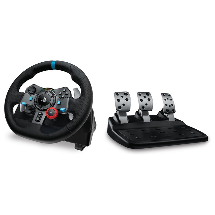 Logitech G29 + G435 Negro Volante Pedales Auriculares Gaming PC PS4 PS5 PS3 USB Aluminio