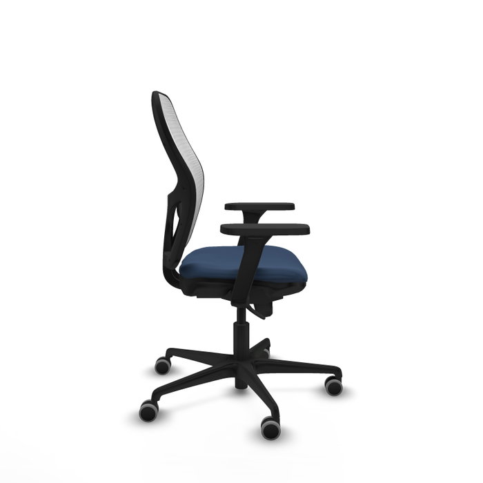 PIQUERAS Y CRESPO Silla de oficina Jorquera con mecanismo Sincro, Azul marino y Blanco PIQUERAS Y CRESPO Silla de oficina Jorquera con mecanismo Sincro, Azul marino y Blanco