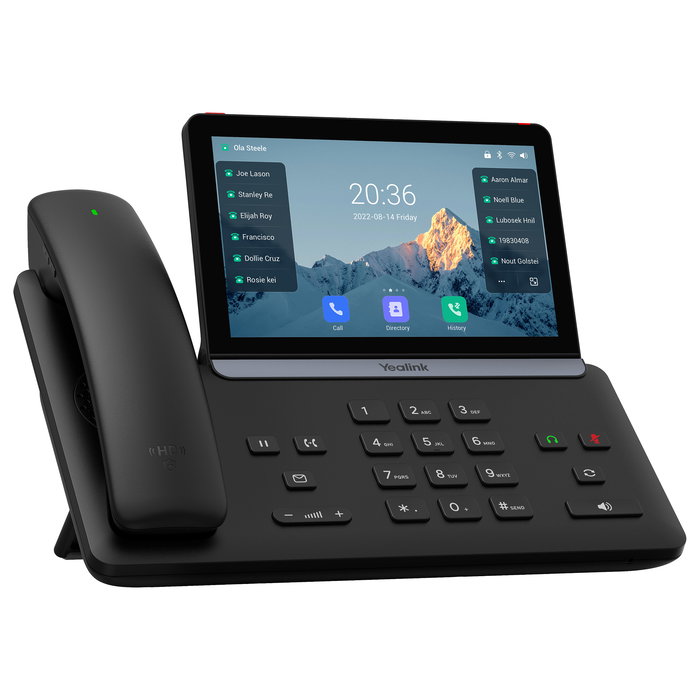 Yealink SIP-T88W Pro Teléfono IP con Pantalla Táctil, Android 13, Wi-Fi 6, Bluetooth 5.0, Color Negro, 17.8 cm (7")