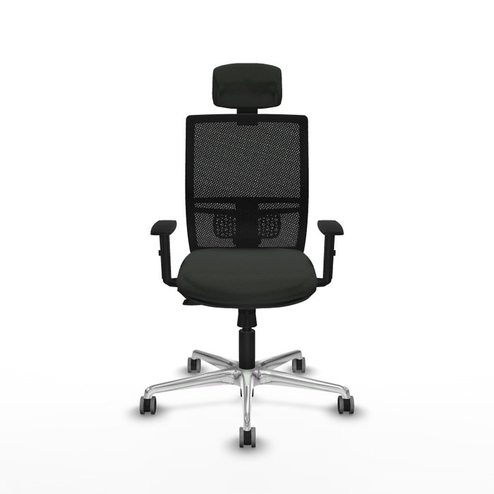 PIQUERAS Y CRESPO Silla de oficina Yunquera con mecanismo Sincro/Traslack, Negro