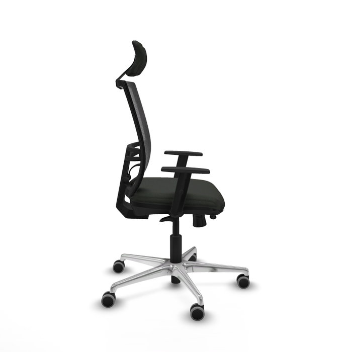 PIQUERAS Y CRESPO Silla de oficina Yunquera con mecanismo Sincro/Traslack, Negro