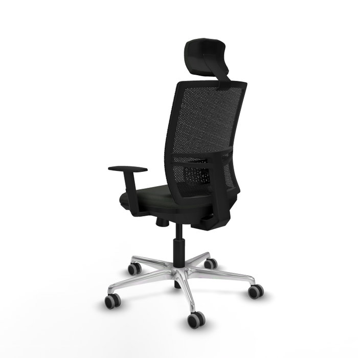 PIQUERAS Y CRESPO Silla de oficina Yunquera con mecanismo Sincro/Traslack, Negro