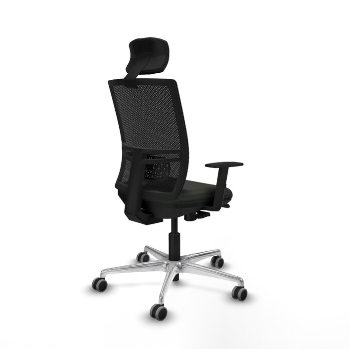 PIQUERAS Y CRESPO Silla de oficina Yunquera con mecanismo Sincro/Traslack, Negro