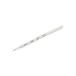LogiLink Cable coaxial en bruto para TV/SAT, CCS, 120 dB, 4x blindaje, blanco, 100 m