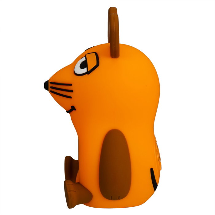 DieMaus Despertador con Luz para Niños - Ratón Naranja