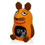 DieMaus Despertador con Luz para Niños - Ratón Naranja