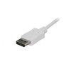 StarTech.com Cable 1.8m USB-C a DisplayPort 1.2 - 4K@60Hz HDR, Compatible con Thunderbolt 3, Blanco - Adaptador USB Tipo C a DP, HBR2, Plug & Play