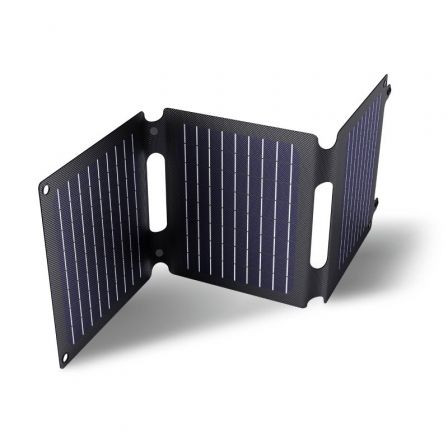 Trust Panel Solar Portátil Zuny con 1x USB y 1x USB Tipo-C 20W para Carga Rápida