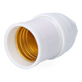 F-Line Portalámparas corriente e27 blanco retractilado