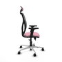 PIQUERAS Y CRESPO Silla de oficina Motilla con mecanismo Sincro/Traslack Rosa y Gris