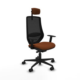 PIQUERAS Y CRESPO Silla de oficina Mardos con mecanismo Sincro/Traslack Marrón/Negro