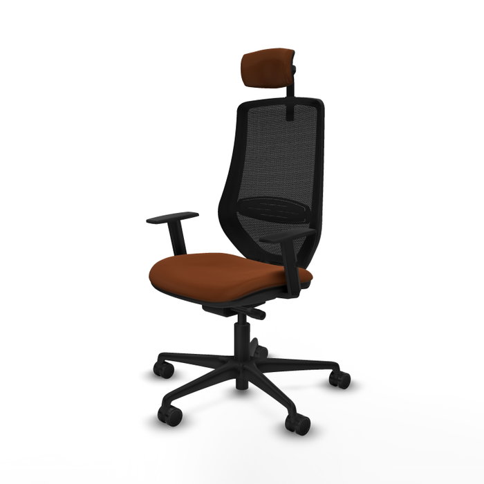PIQUERAS Y CRESPO Silla de oficina Mardos con mecanismo Sincro/Traslack Marrón/Negro