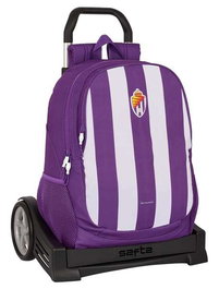 Mochila Escolar con Ruedas Real Valladolid C.F. Morado 32 x 44 x 16 cm
