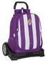 Mochila Escolar con Ruedas Real Valladolid C.F. Morado 32 x 44 x 16 cm