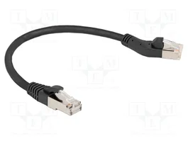 DeLOCK Cable de Red Cat.6a S/FTP 0,25 m Negro con Conector en Ángulo 45° Izquierdo