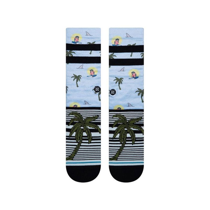 Calcetines Deportivos Stance Aloha Monkey Staple Azul claro