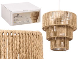 GIFTDECOR Lámpara Triple Cuerda Grande Marrón
