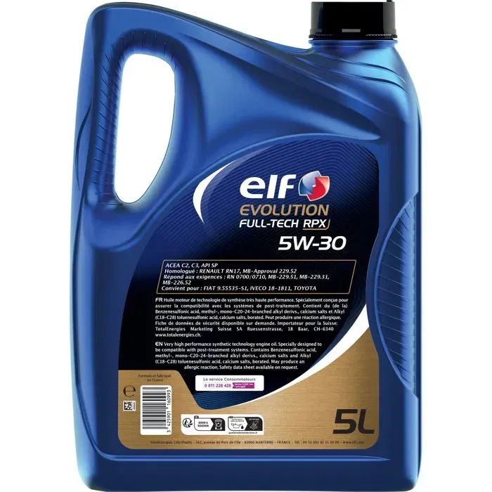 ELF Evolution Full-Tech RPX 5W-30 Aceite de Motor 5L - ELF3425901160993