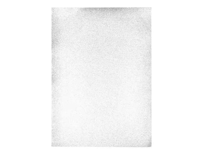 Liderpapel Goma eva con purpurina biodegradable blanco 50x70cm Liderpapel Goma eva con purpurina biodegradable blanco 50x70cm