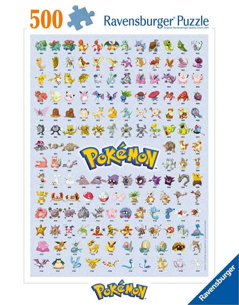 Ravensburger Puzzle Pokémon, 500 Piezas, para 8+ años, Multilingüe (ES, EN, FR, DE, IT, NL)