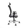 PIQUERAS Y CRESPO Silla de oficina Haches con mecanismo Sincro/Traslack Gris y Negro