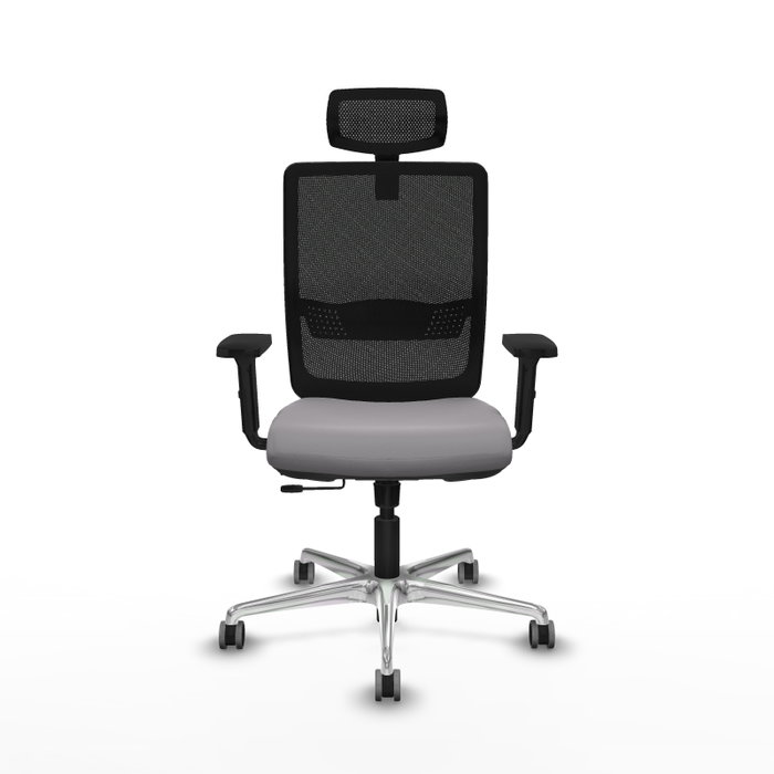 PIQUERAS Y CRESPO Silla de oficina Haches con mecanismo Sincro/Traslack Gris y Negro