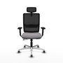 PIQUERAS Y CRESPO Silla de oficina Haches con mecanismo Sincro/Traslack Gris y Negro