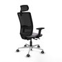 PIQUERAS Y CRESPO Silla de oficina Haches con mecanismo Sincro/Traslack Gris y Negro