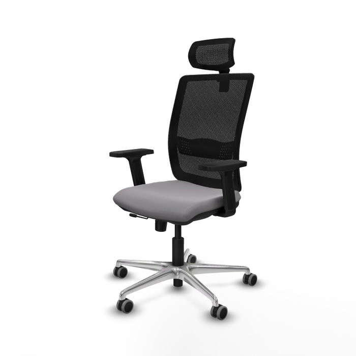 PIQUERAS Y CRESPO Silla de oficina Haches con mecanismo Sincro/Traslack Gris y Negro