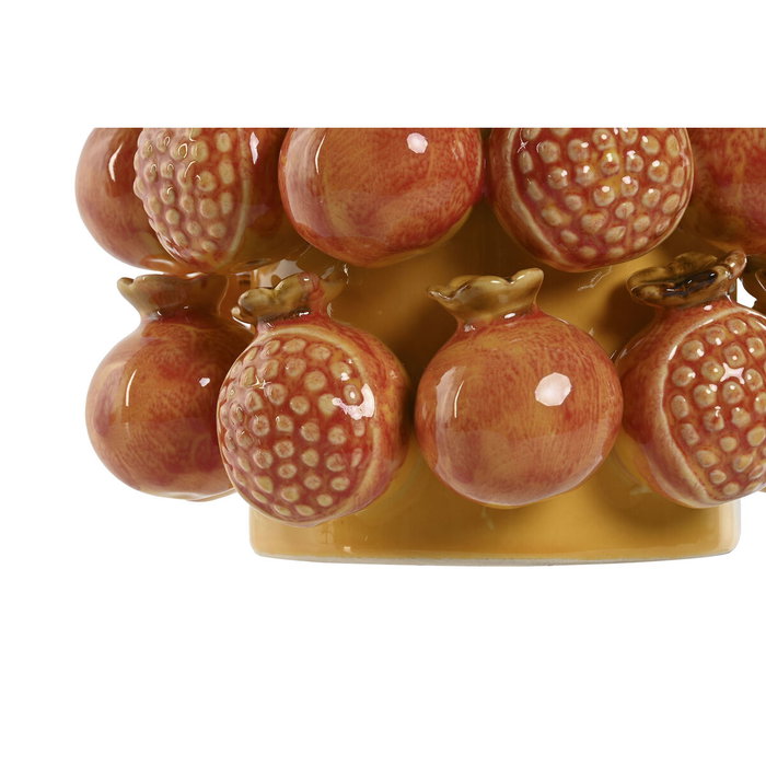 DKD Home Decor Jarrón de Gres Granada Naranja y Amarillo